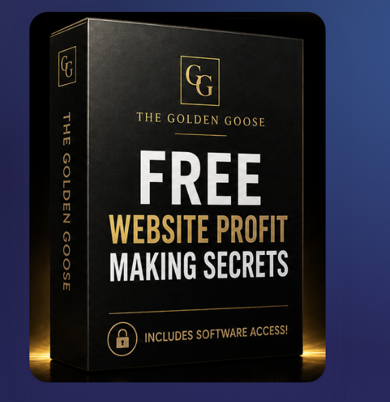 The Golden Goose: Free Website Profit Making Secrets bonus box including software access